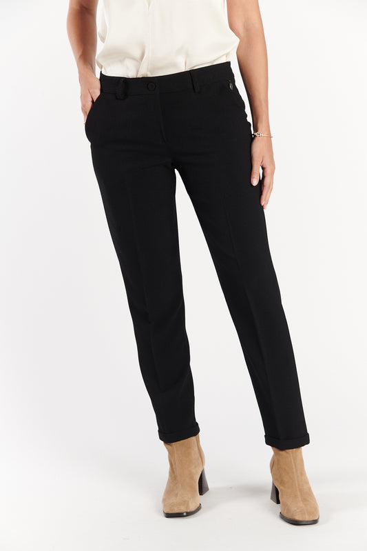 PANTALON 7/8ÈME CIGARETTE AUGUSTIN NOIR