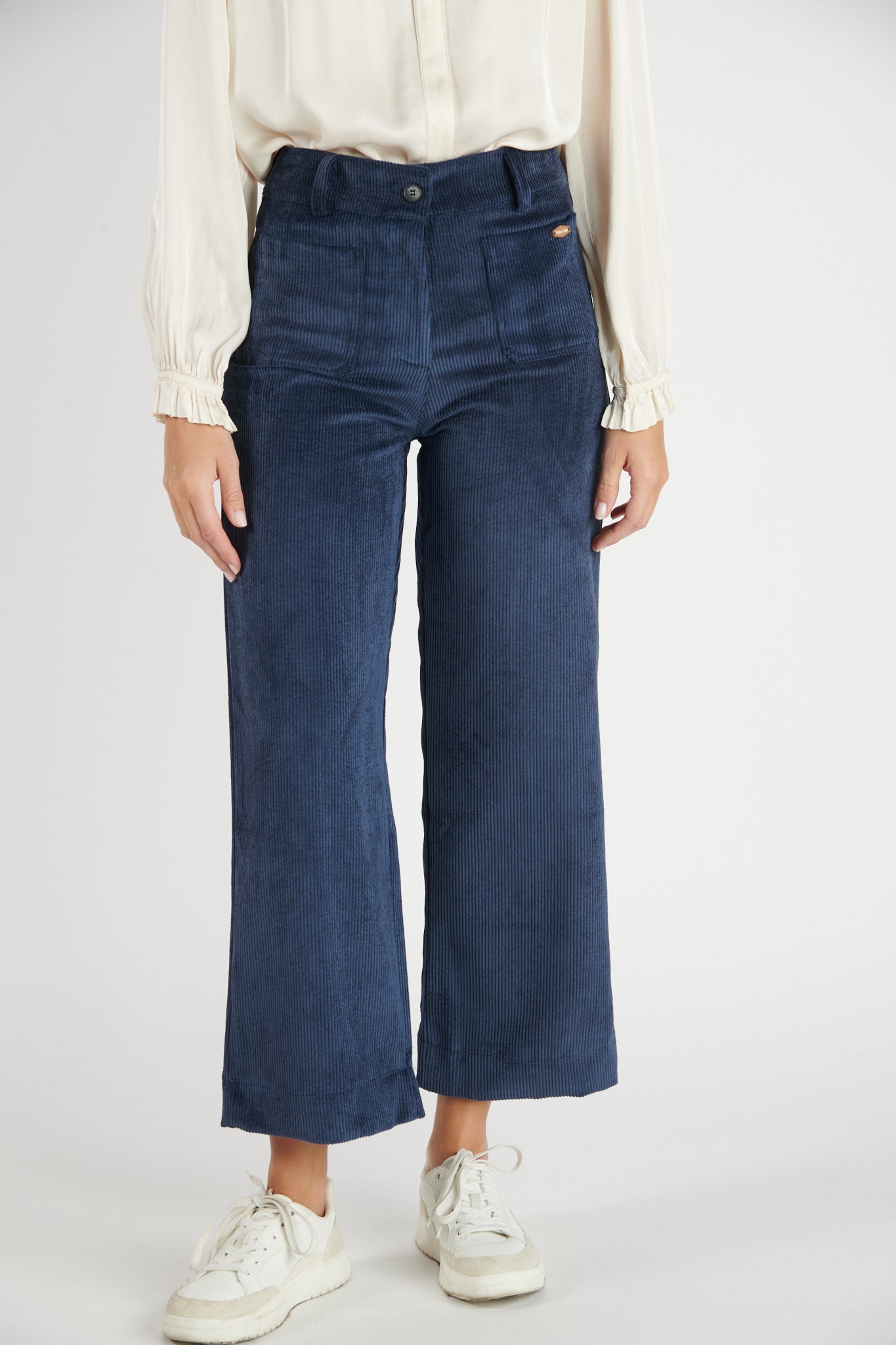 PANTALON 7/8 VELOURS DANEL MARINE