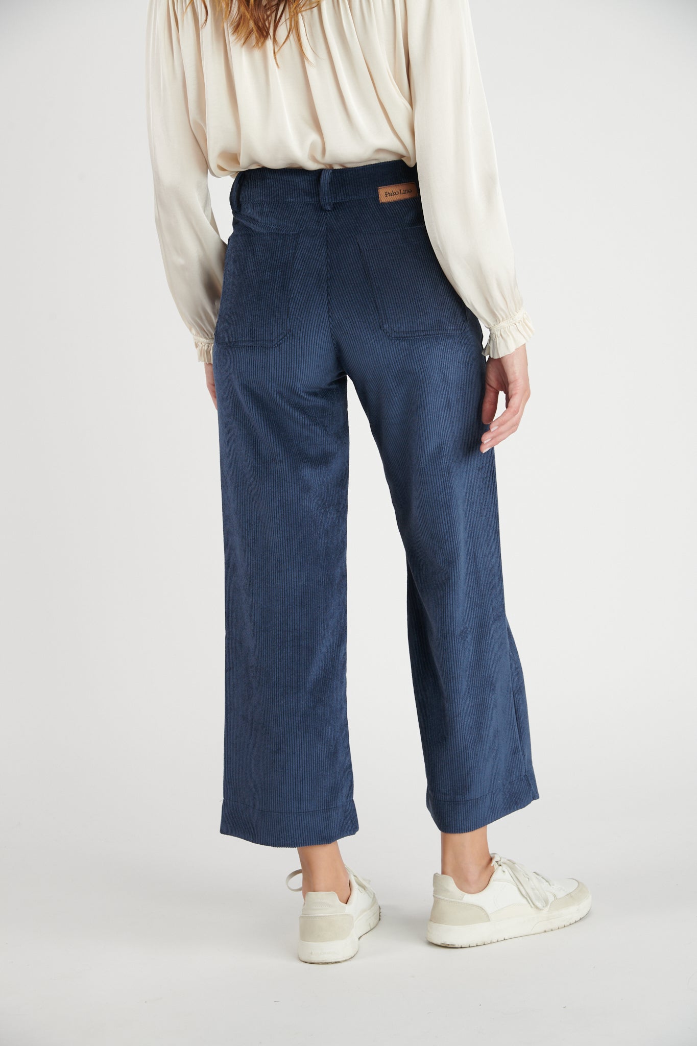 PANTALON 7/8 VELOURS DANEL MARINE