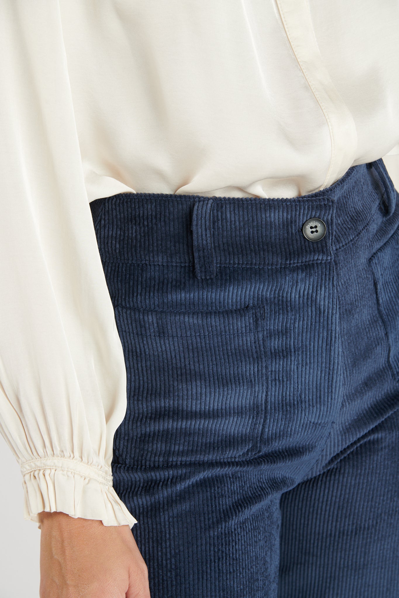 PANTALON 7/8 VELOURS DANEL MARINE