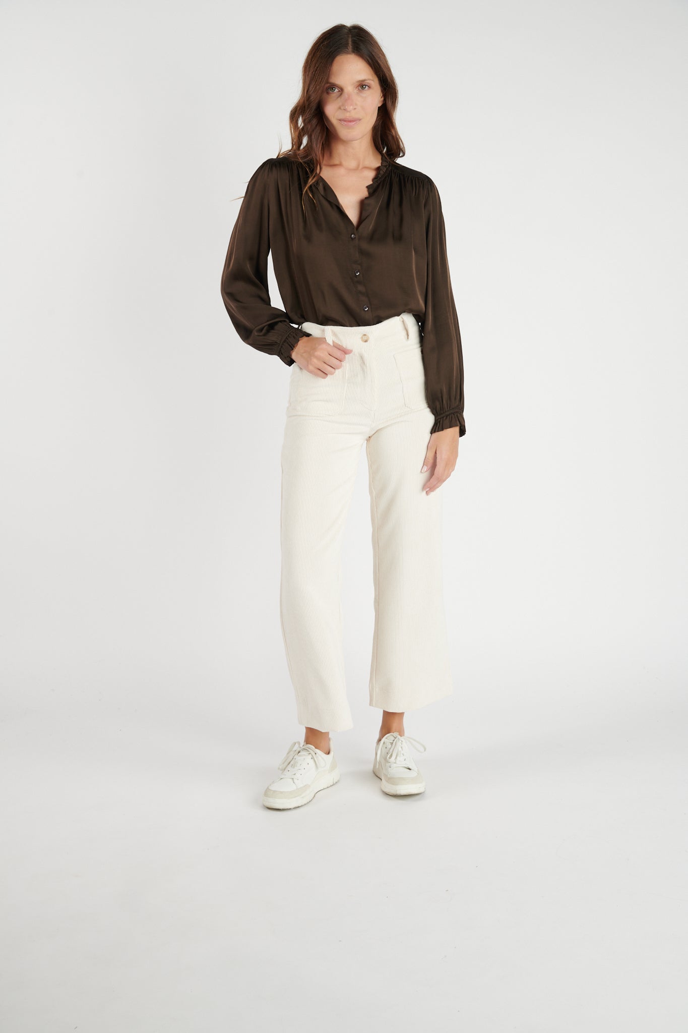 PANTALON 7/8 VELOURS DANEL NATUREL