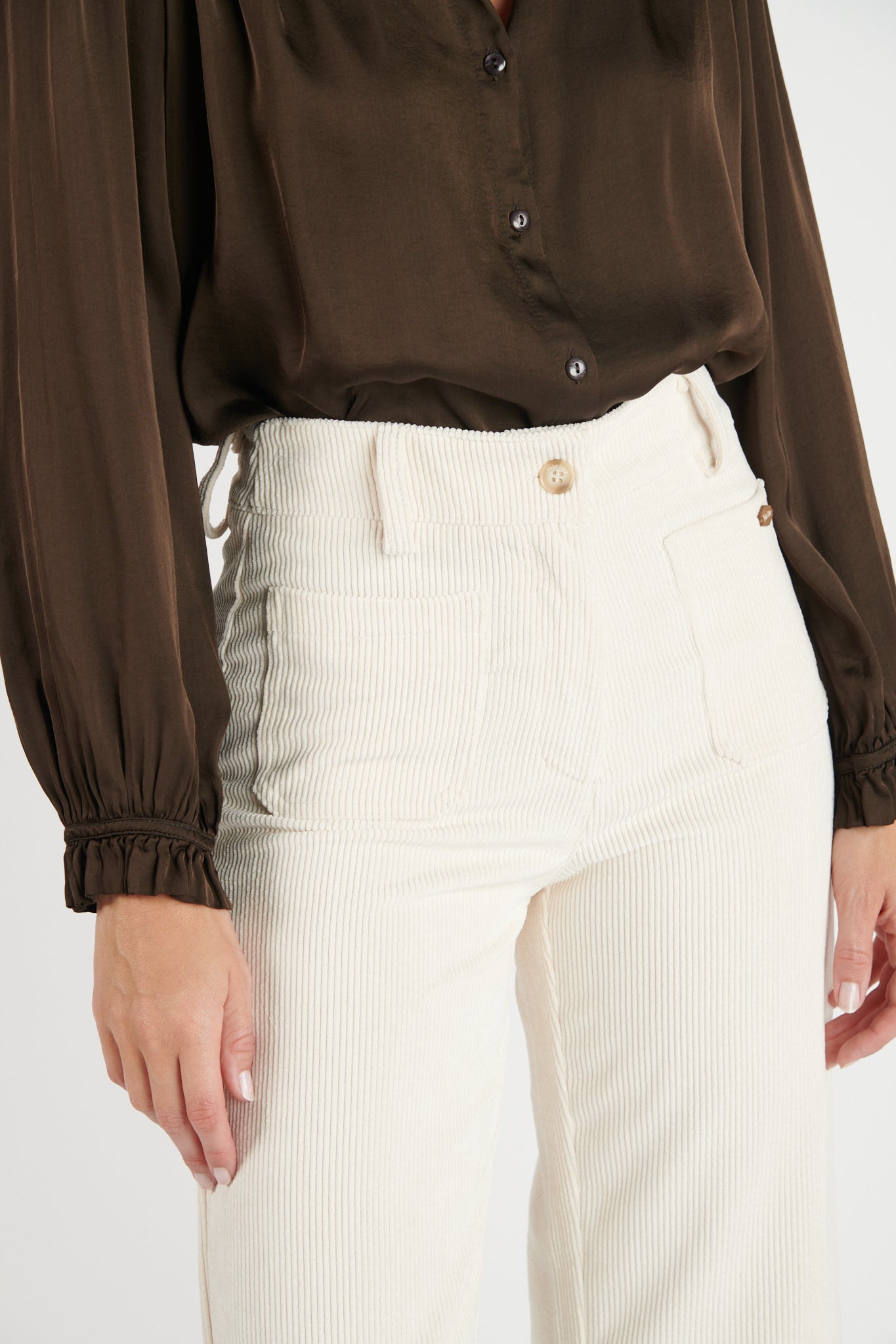 PANTALON 7/8 VELOURS DANEL NATUREL