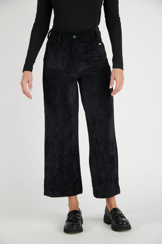 PANTALON 7/8 VELOURS DANEL NOIR