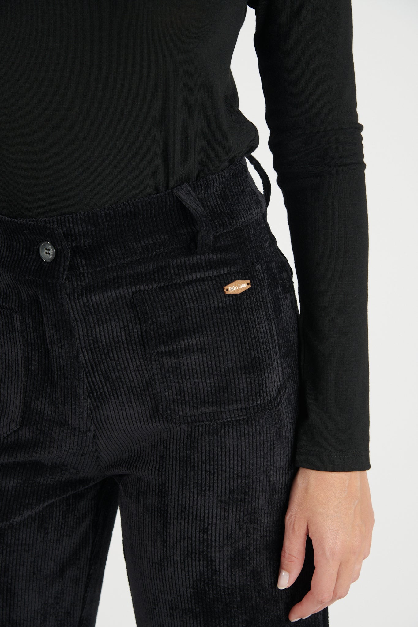 PANTALON 7/8 VELOURS DANEL NOIR