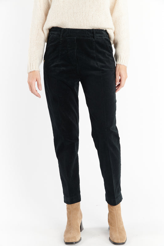 CHINO 7/8ÈME VELOURS DENNY NOIR