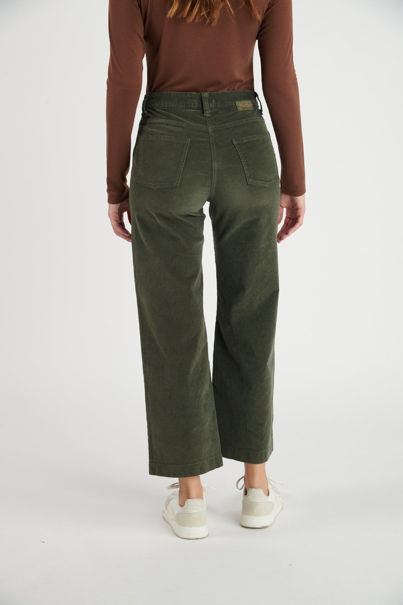 PANTALON ÉVASÉ 7/8 VELOURS DIONYS KAKI