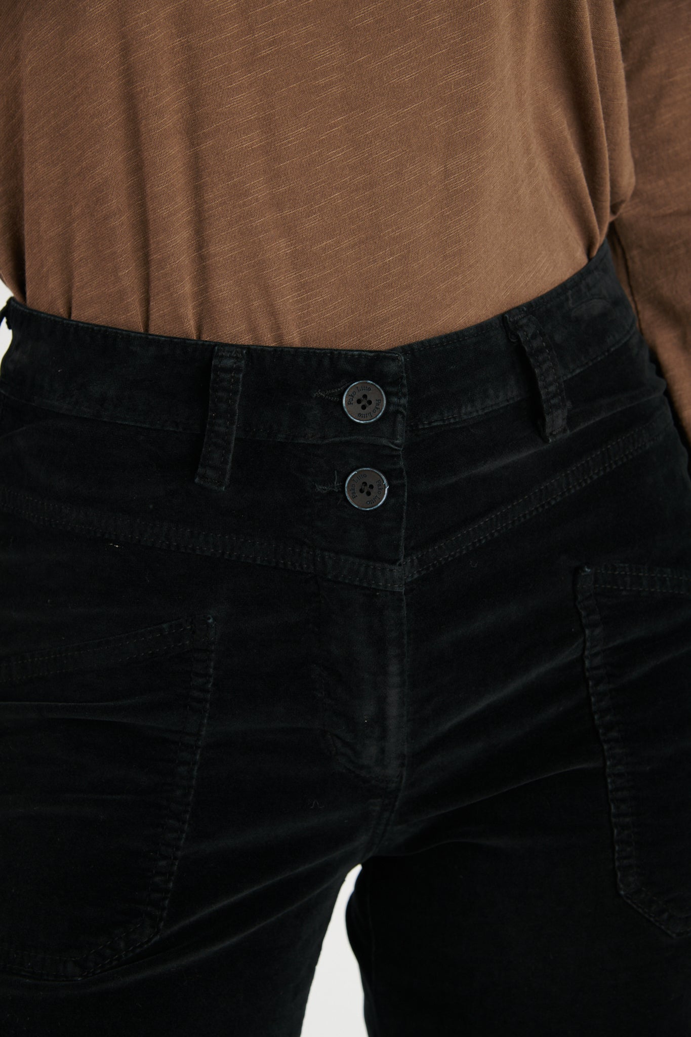 PANTALON ÉVASÉ 7/8 VELOURS DIONYS NOIR