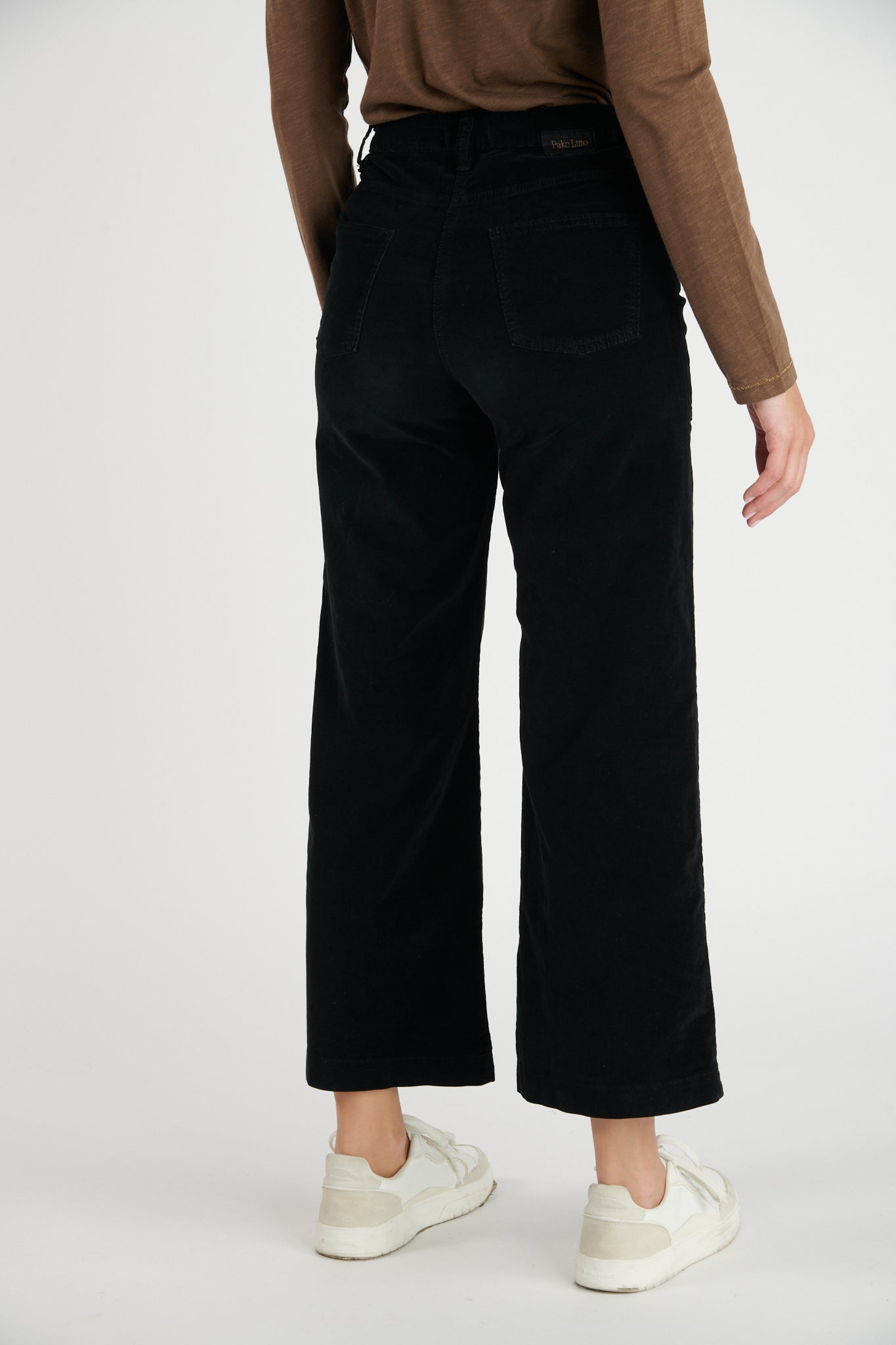 PANTALON ÉVASÉ 7/8 VELOURS DIONYS NOIR