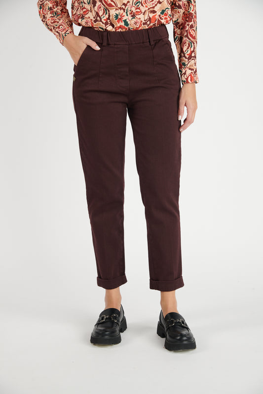 CHINO 7/8ÈME CLINT PRUNE
