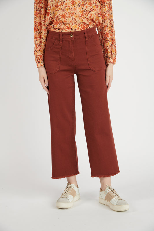 PANTALON ÉVASÉ 7/8 DILAN PAPRIKA