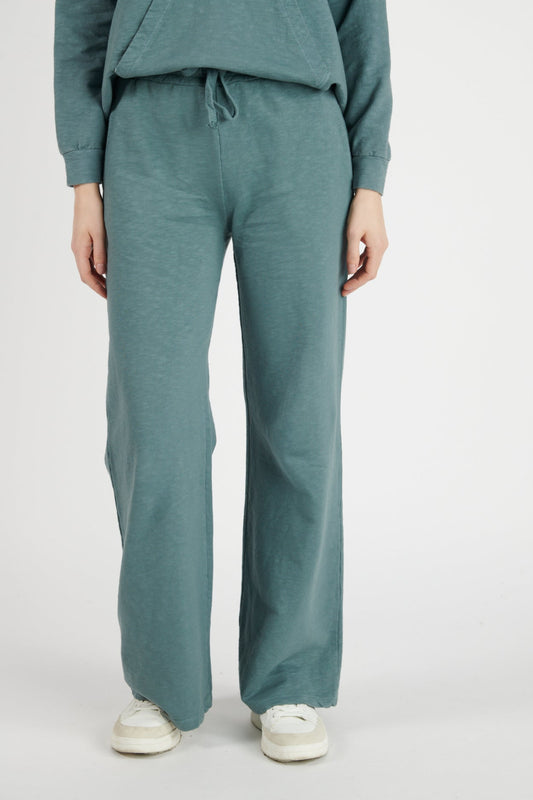 JOGGING LONG DILANI COTON ORGANIQUE BLEU CENDRE