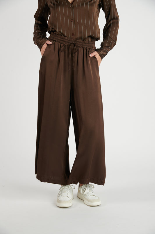 PANTALON AMPLE 7/8 ALIOT EBENE