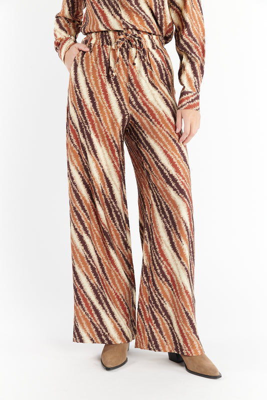 PANTALON FLUIDE DONELL IMPRIMÉ CHOCO ELECTRO