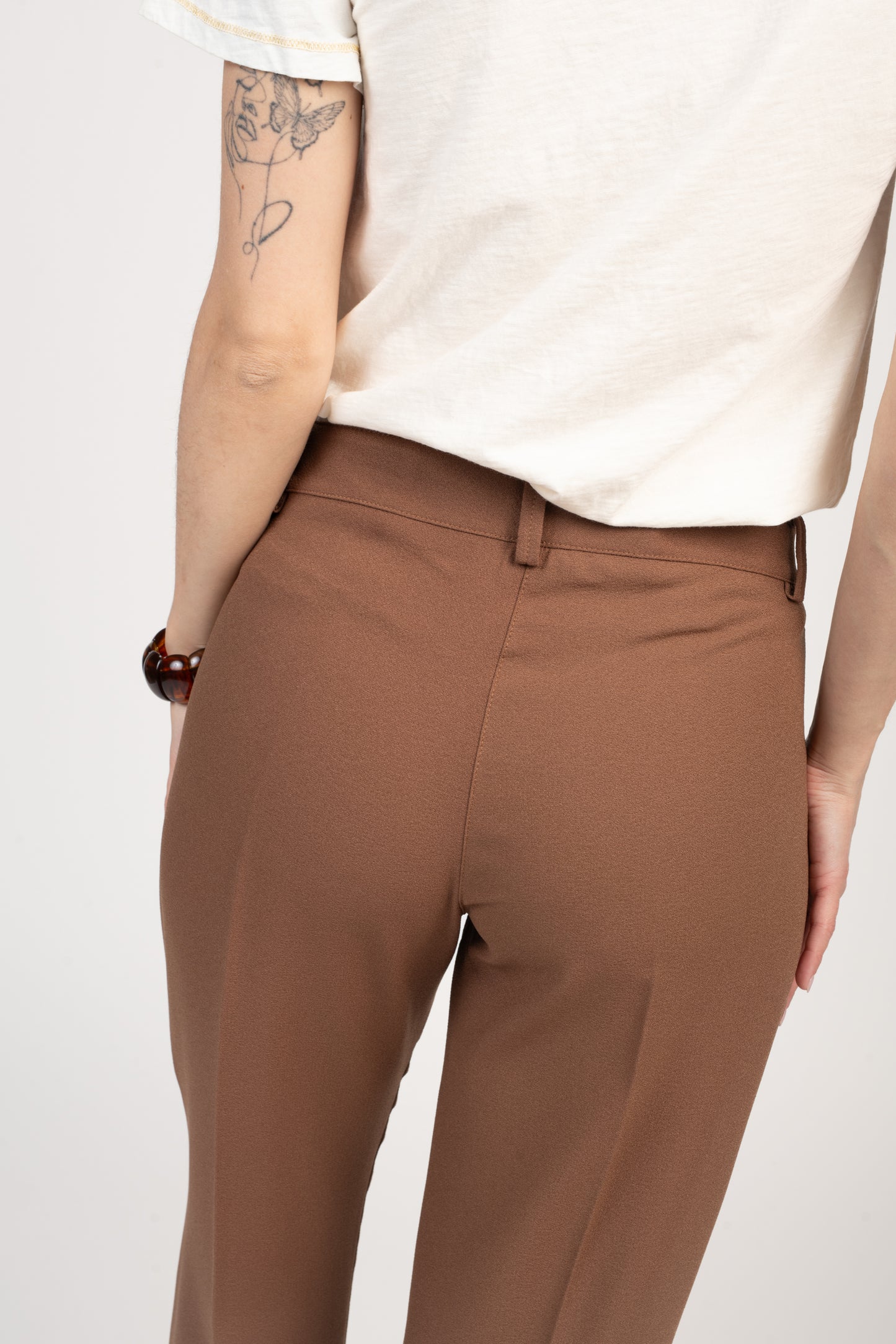 PANTALON 7/8 CIGARETTE ELSA MARRON