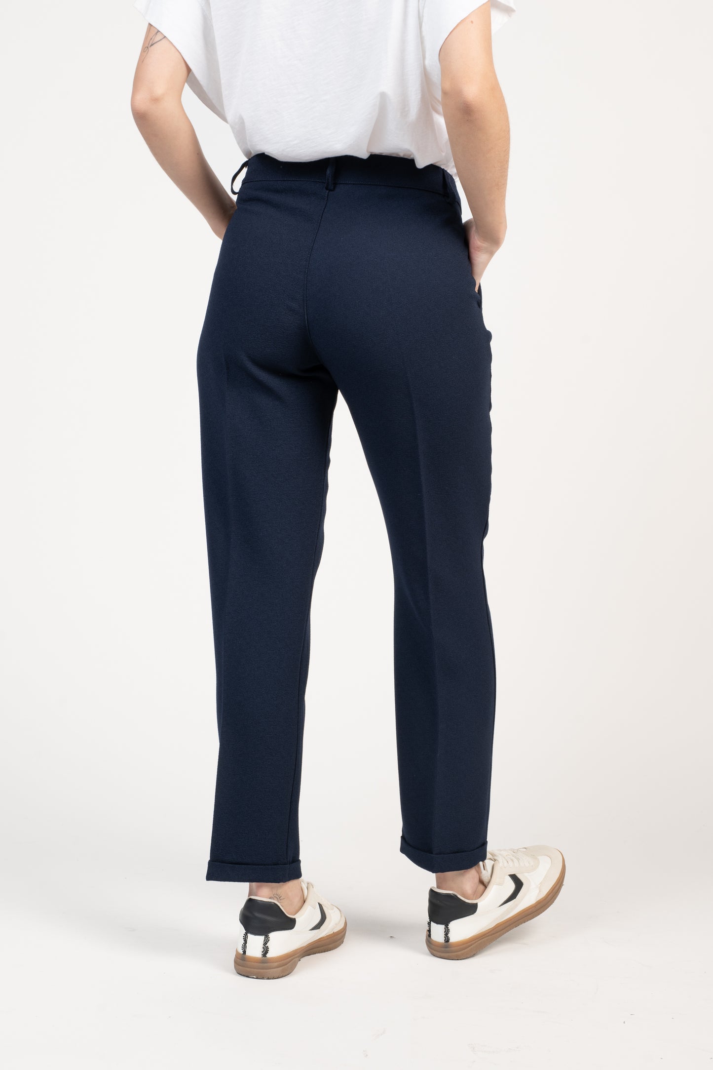 PANTALON 7/8 CIGARETTE ELSA MARINE