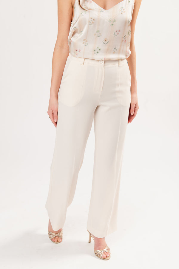 PANTALON LONG EUGÈNE ÉCRU