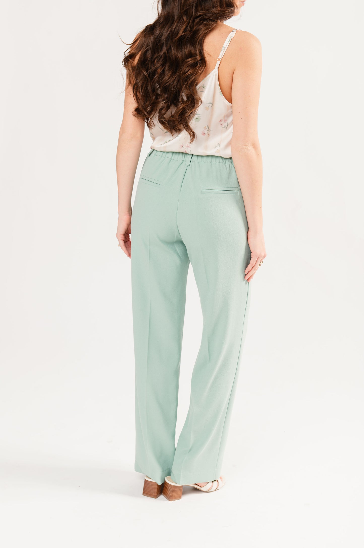 PANTALON LONG EUGÈNE VERT D'EAU
