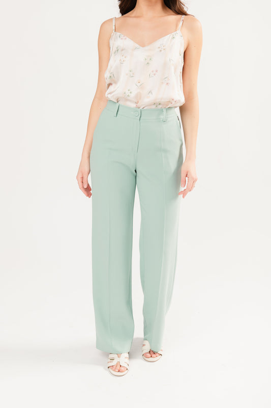 PANTALON LONG EUGÈNE VERT D'EAU