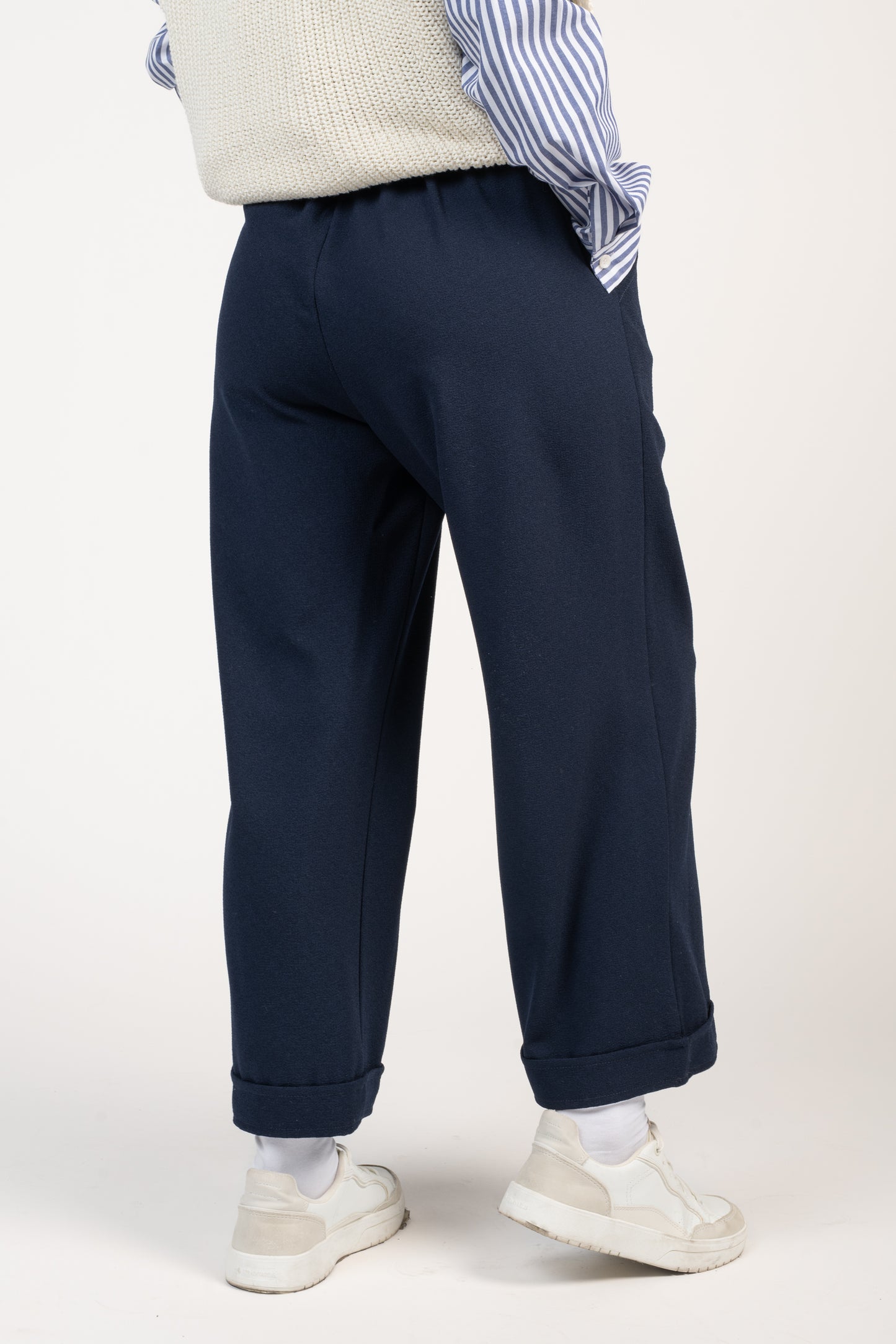 PANTALON 7/8ÈME ÉVASÉ EVA MARINE