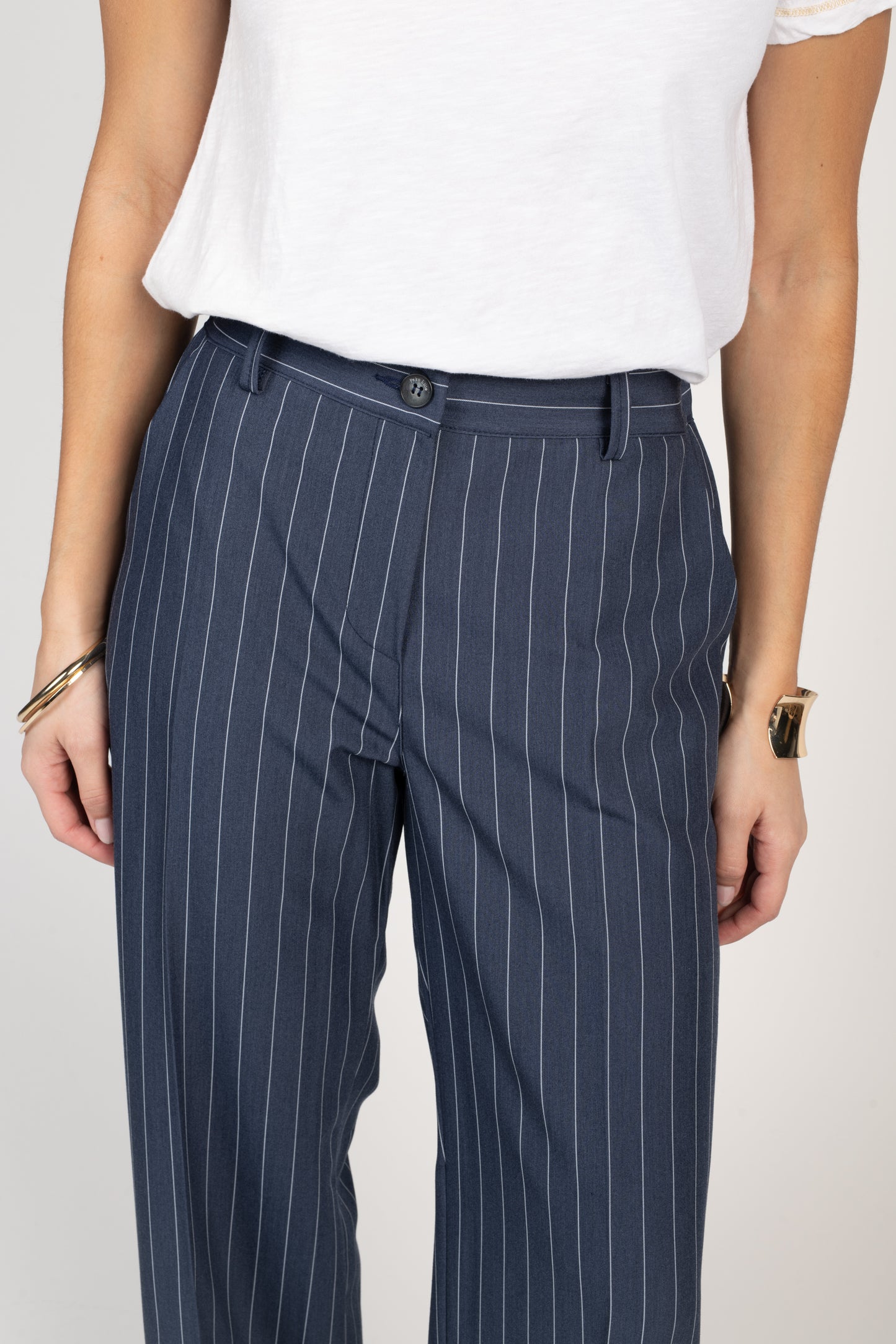 PANTALON À RAYURES ÉDEN BLEU