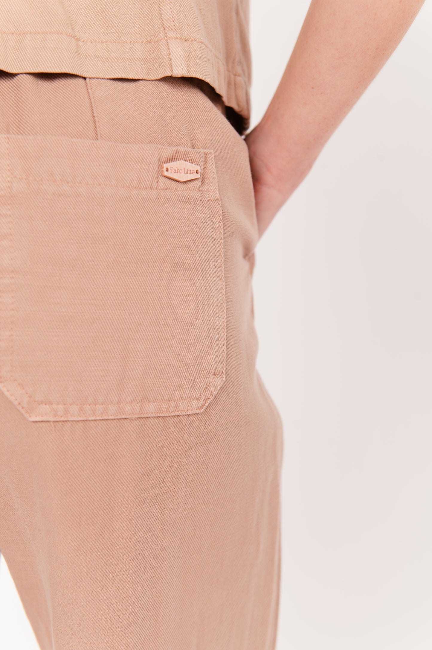 PANTALON ÉVASÉ ESMÉE VIEUX ROSE