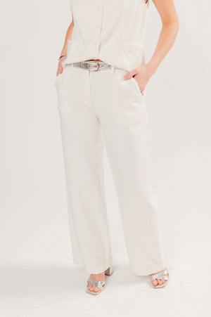 PANTALON ÉVASÉ ESMÉE ÉCRU