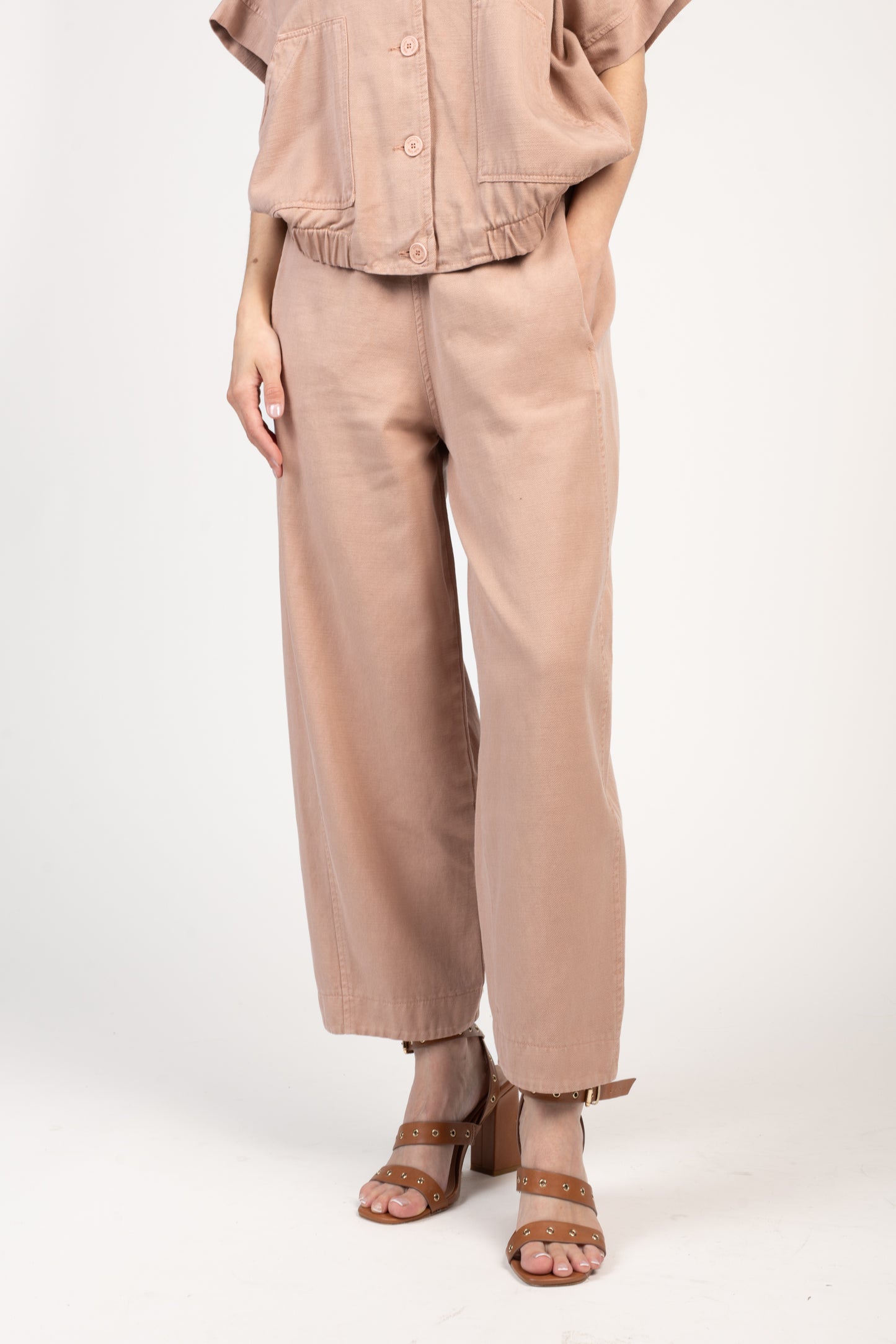 PANTALON BALLON 7/8ÈME ÉLÉONORE VIEUX ROSE