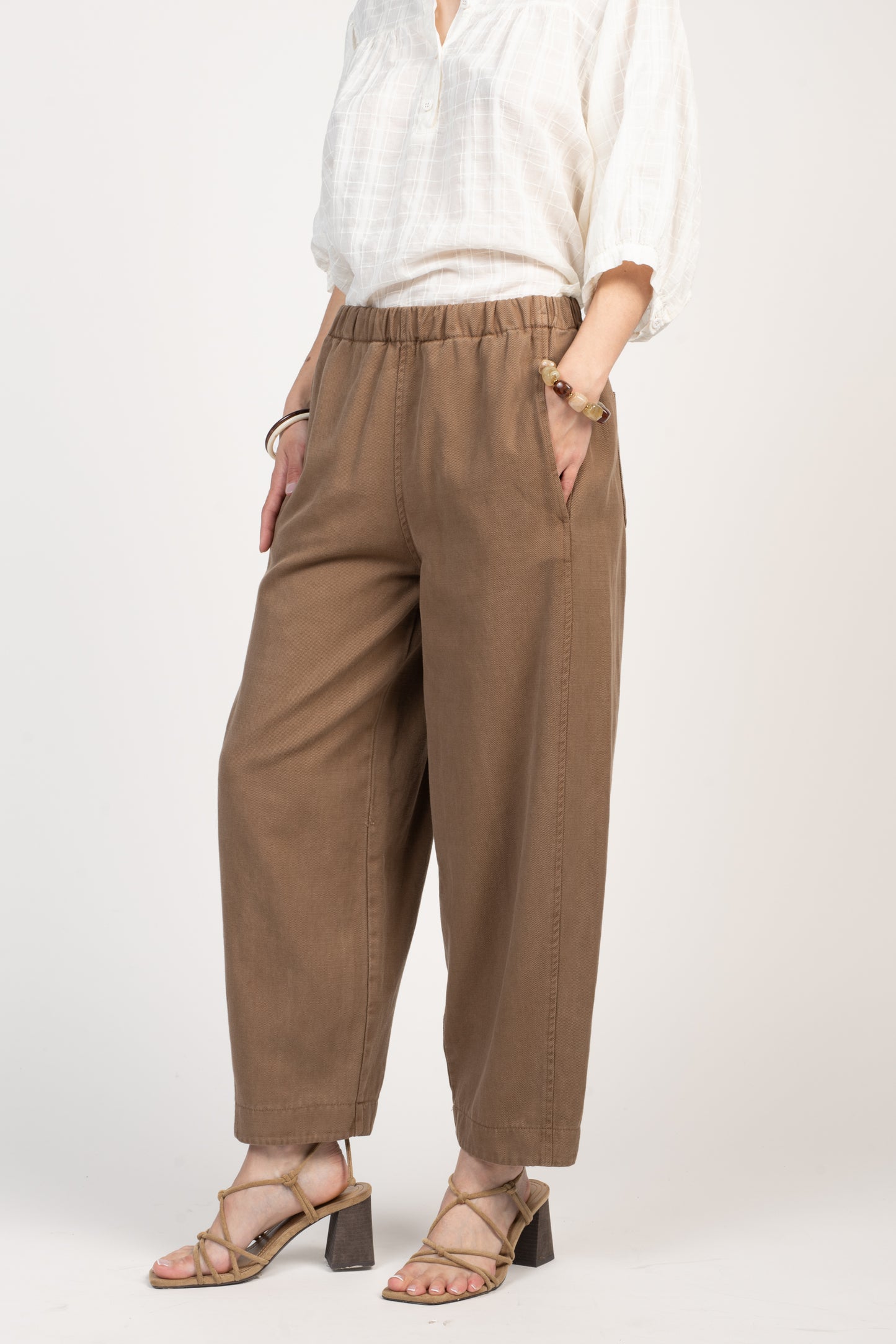 PANTALON BALLON 7/8ÈME ÉLÉONORE MARRON