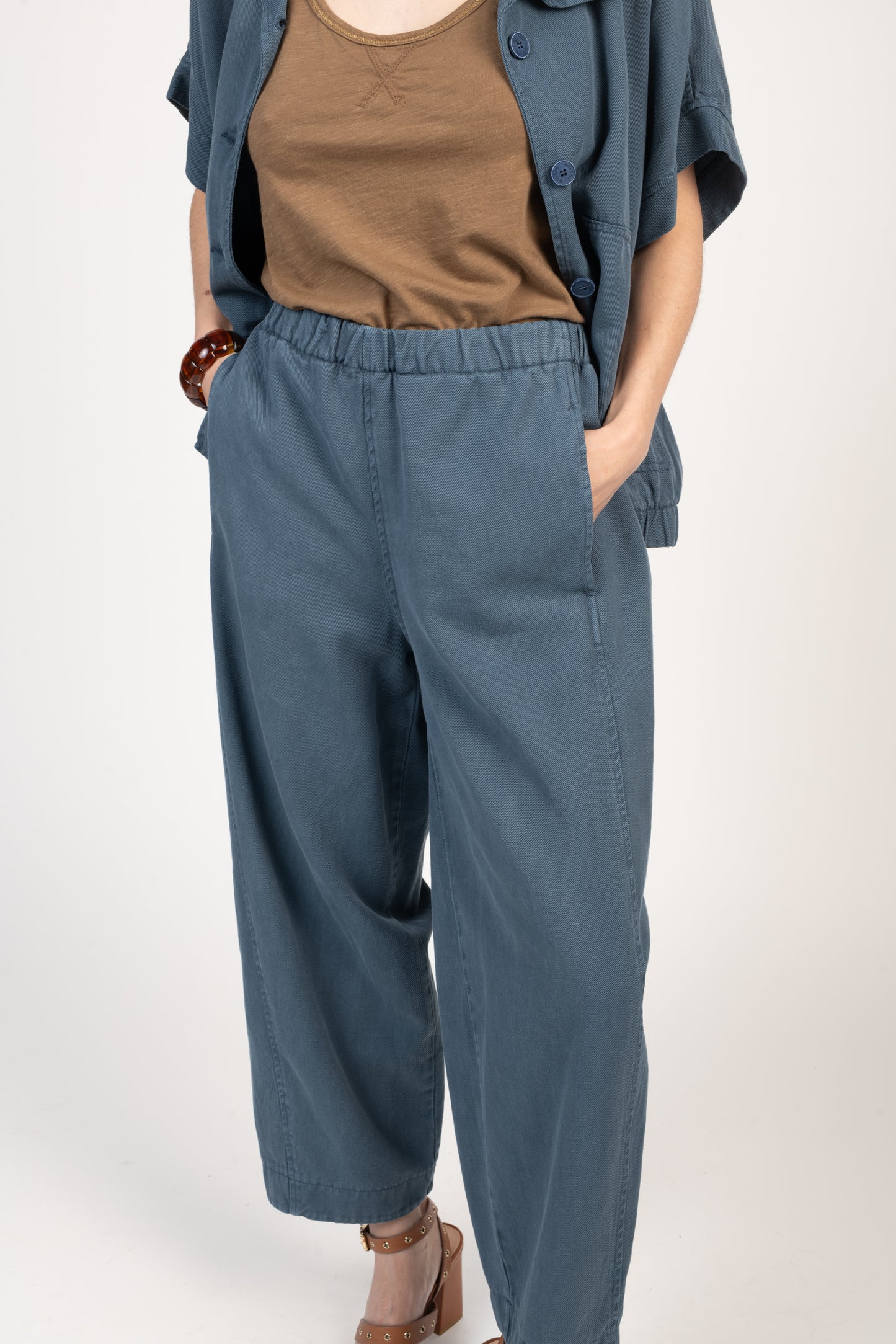 PANTALON BALLON 7/8ÈME ÉLÉONORE BLEU