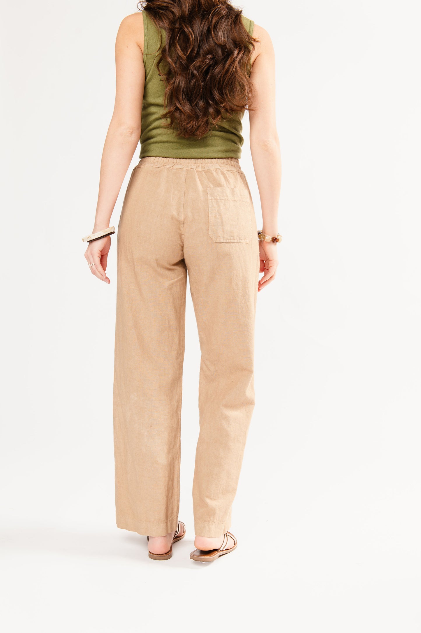 PANTALON EN LIN FÉDÉRICA BEIGE