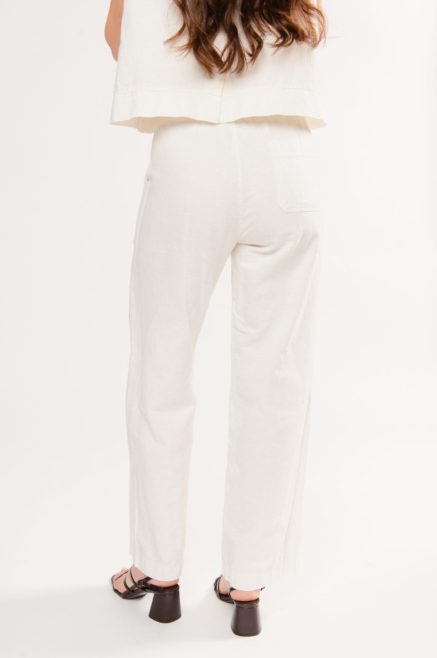 PANTALON EN LIN FÉDÉRICA ÉCRU