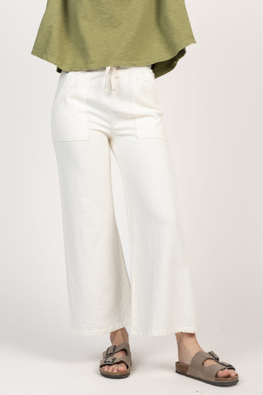 JOGGING 7/8ÈME ENZO COTON BIO ÉCRU