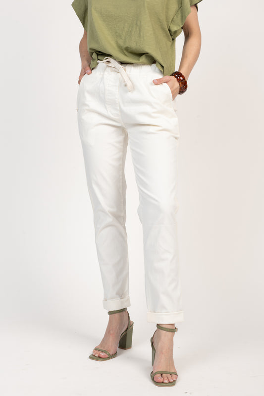 CHINO JOGGING FANNY ÉCRU