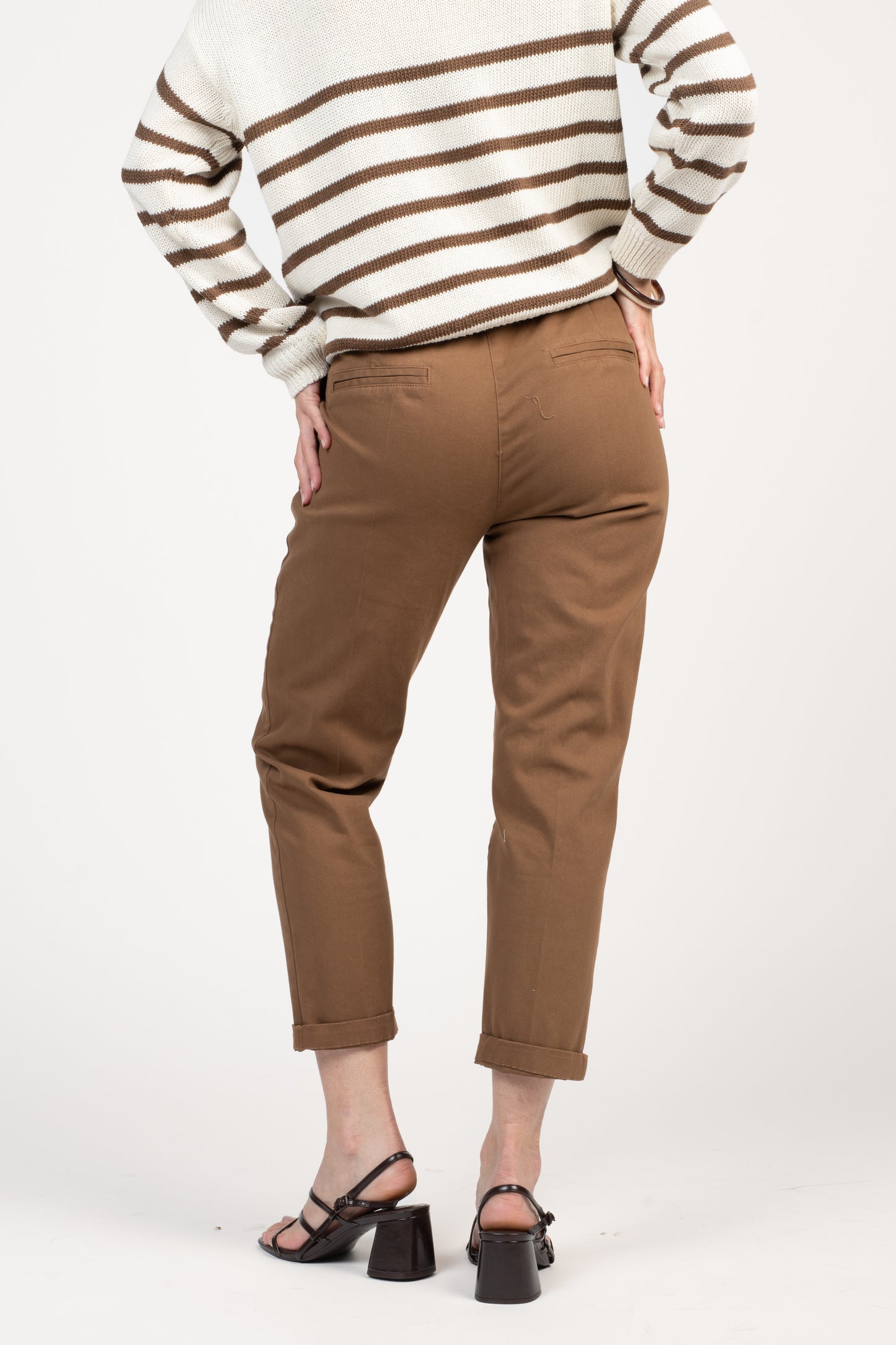 CHINO 7/8ÈME ELIOTT MARRON