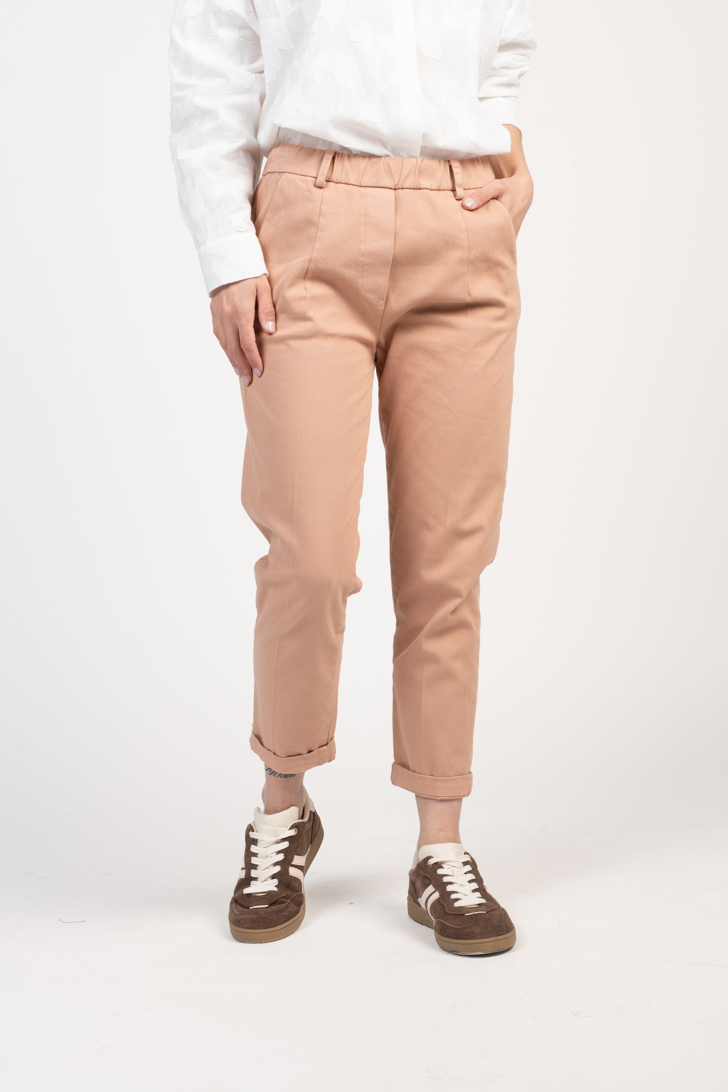CHINO 7/8ÈME ELIOTT VIEUX ROSE