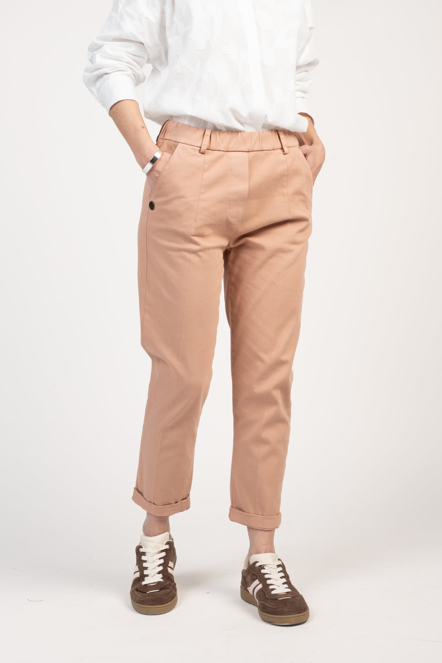 CHINO 7/8ÈME ELIOTT VIEUX ROSE