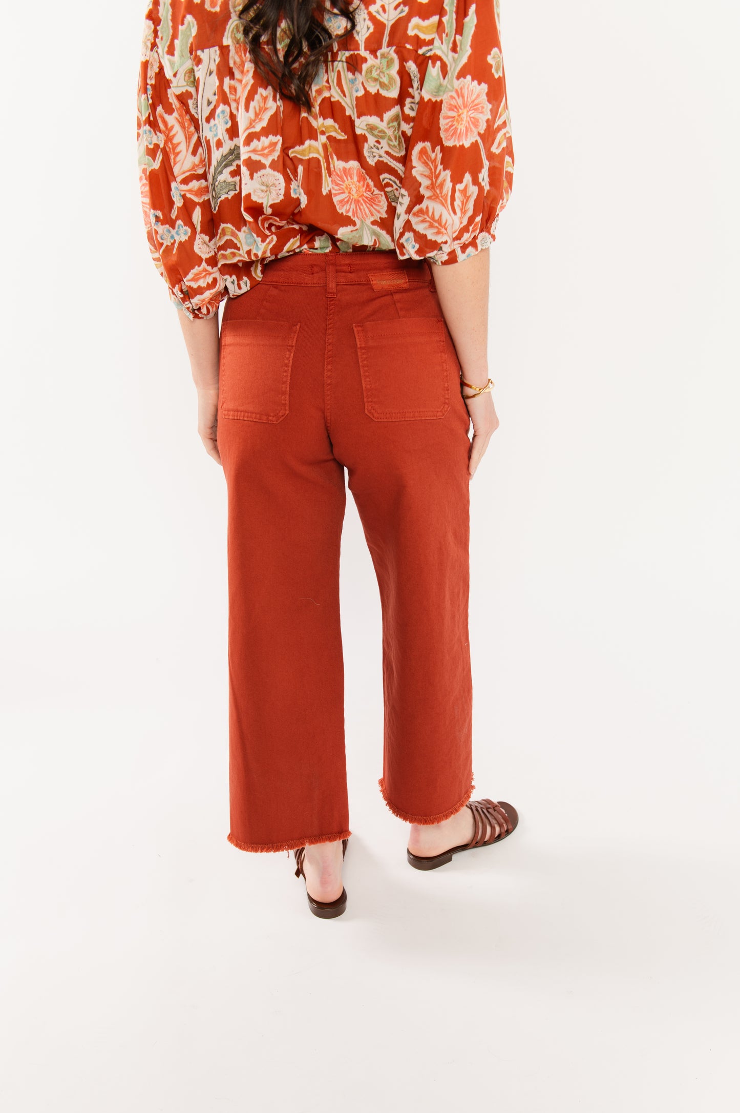 PANTALON ÉVASÉ 7/8ÈME ÉVAN PAPRIKA