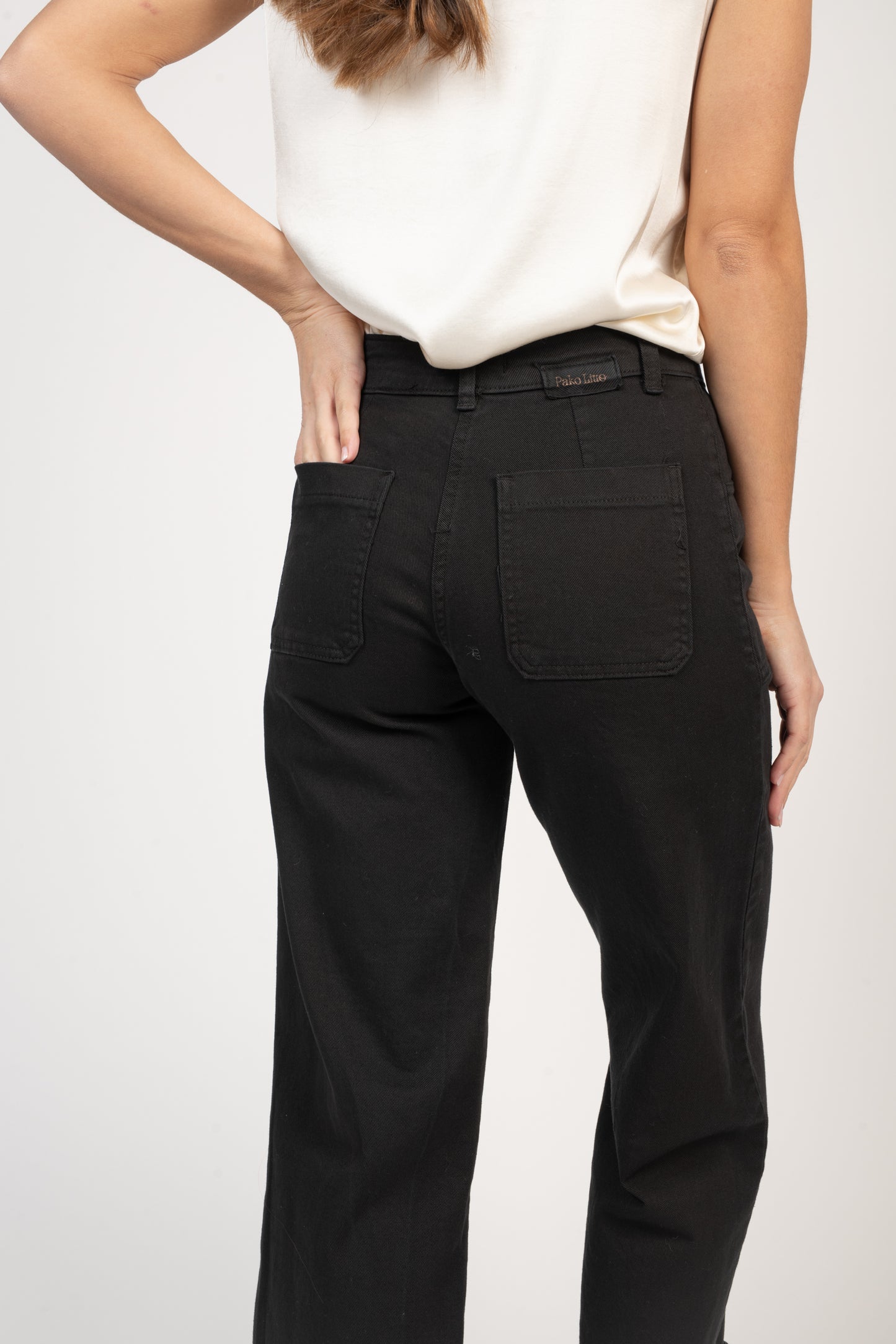 PANTALON ÉVASÉ 7/8ÈME ÉVAN NOIR