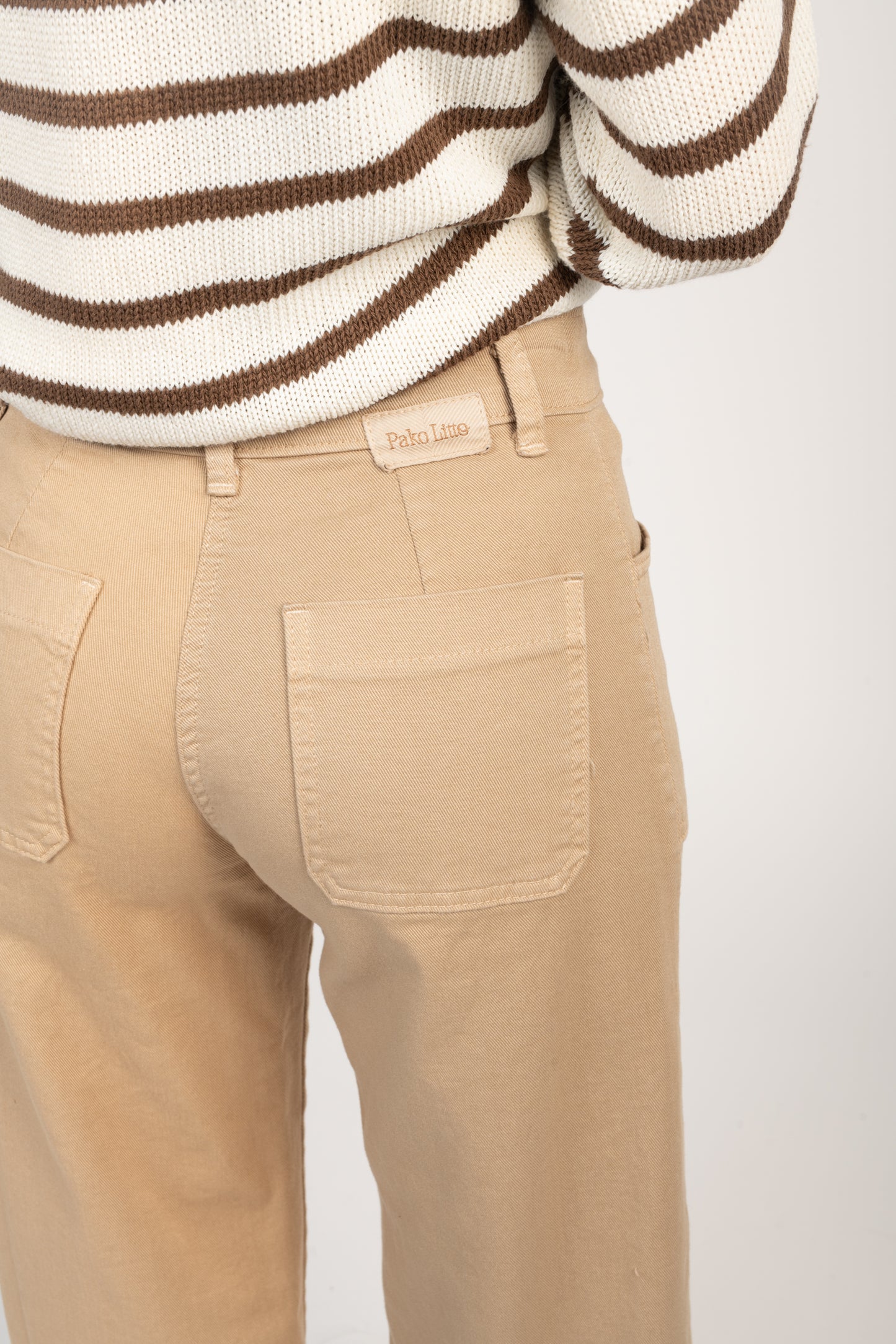 PANTALON ÉVASÉ 7/8ÈME ÉVAN SABLE