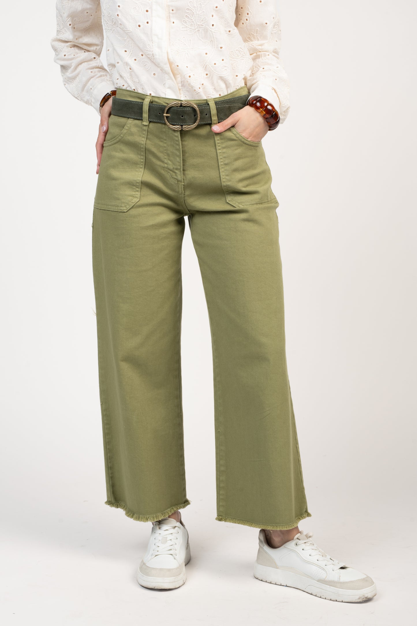 CEINTURE DAIM FLORIE KAKI