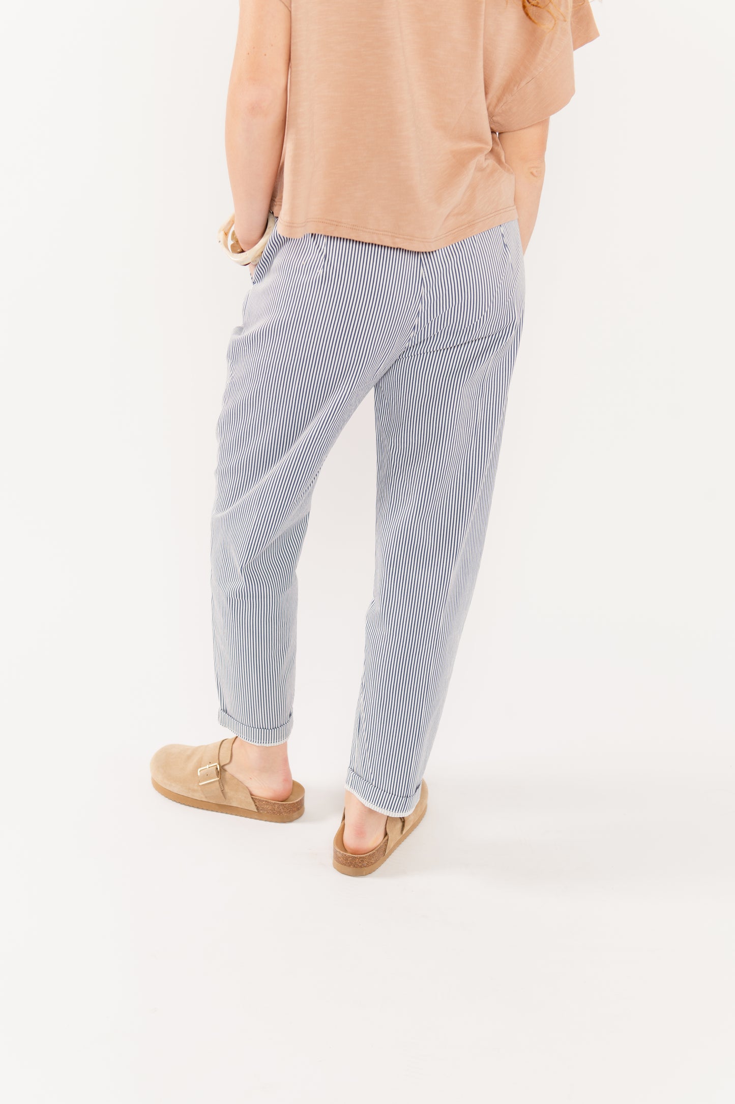 CHINO 7/8ÈME À RAYURES FARAH MARINE