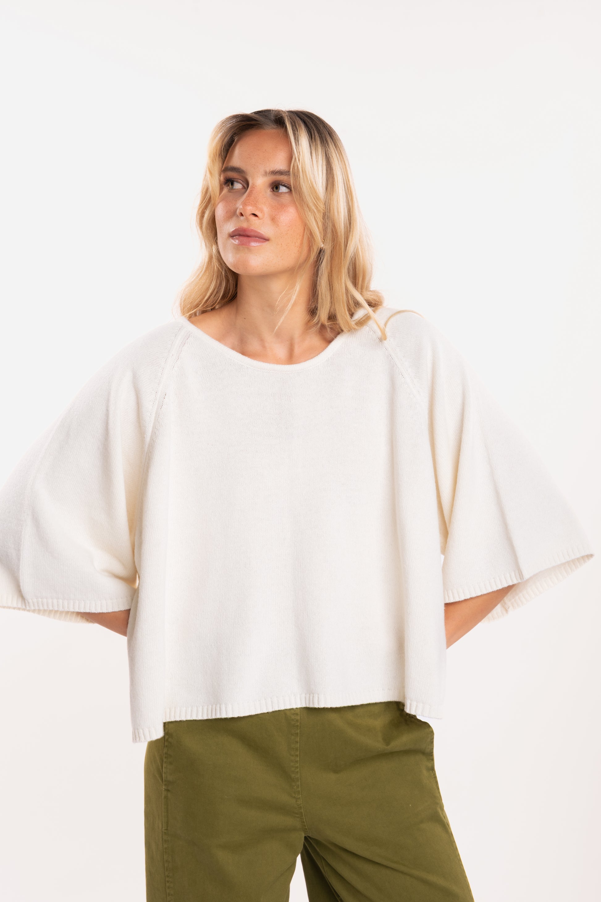 Pull oversize écru 