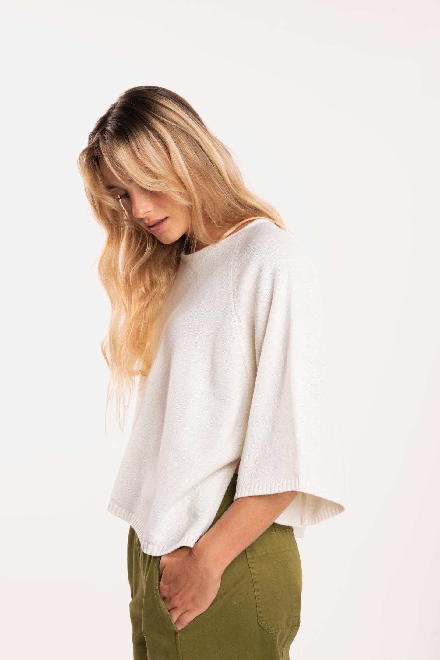 Pull oversize écru 