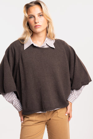 PULL OVERSIZE MARRON - GRETA