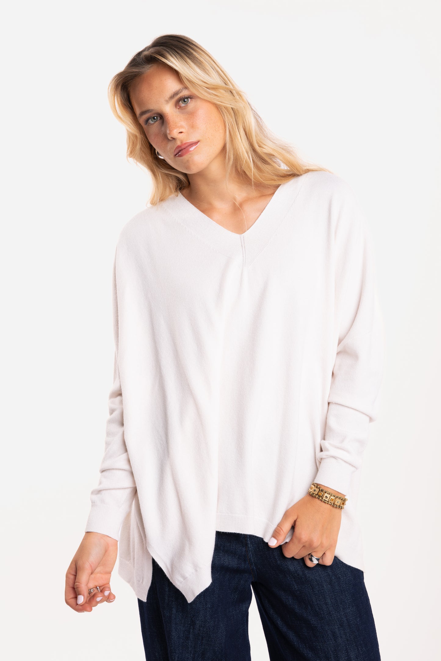 Pull oversize écru 