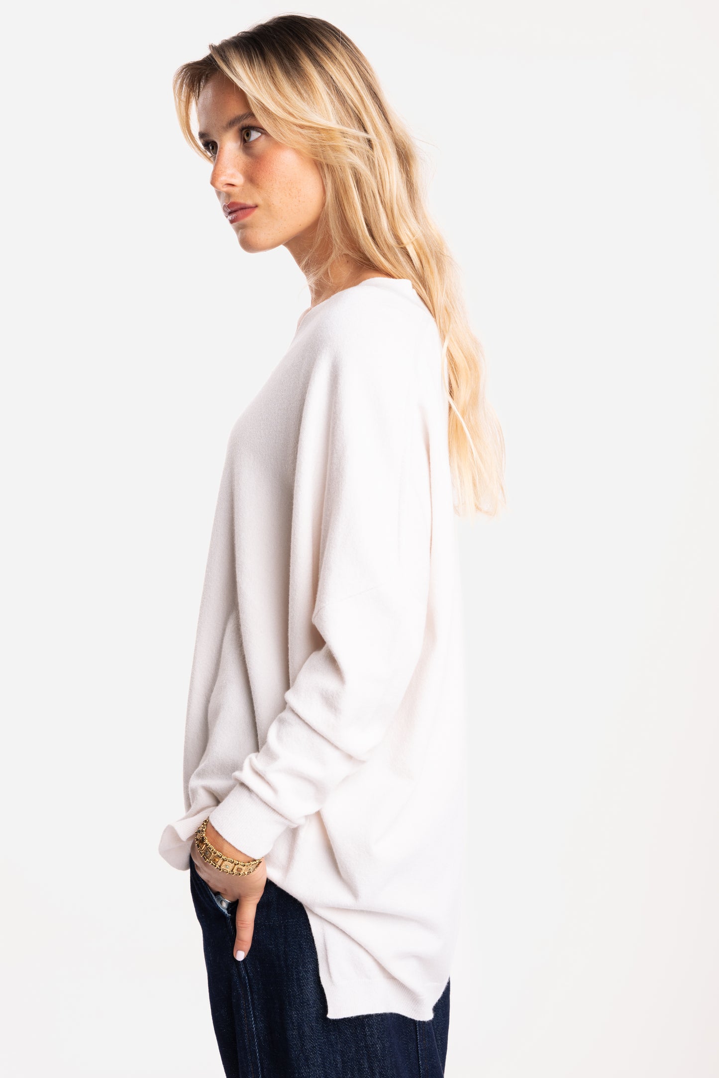 Pull oversize écru 