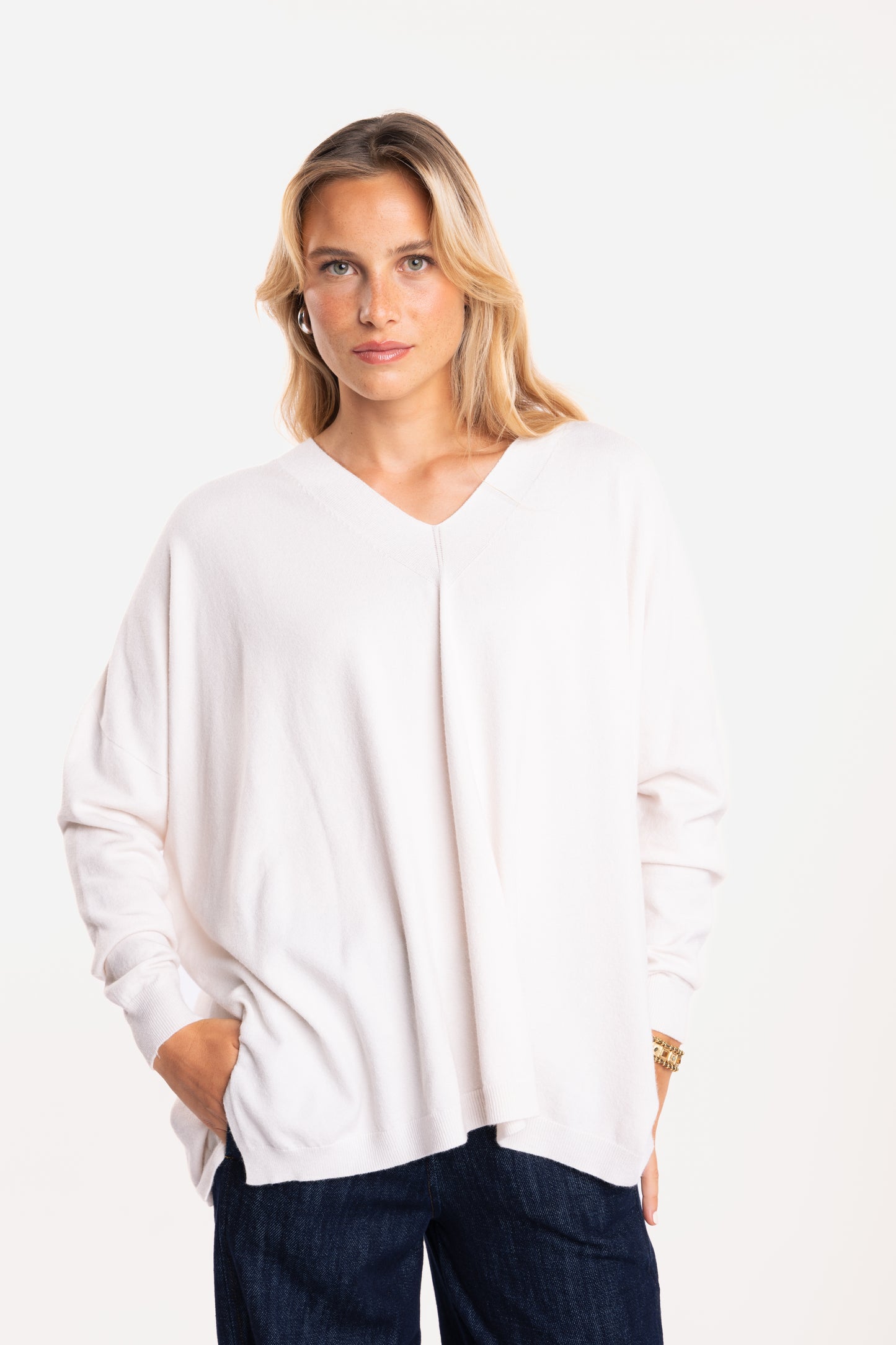 Pull oversize écru 