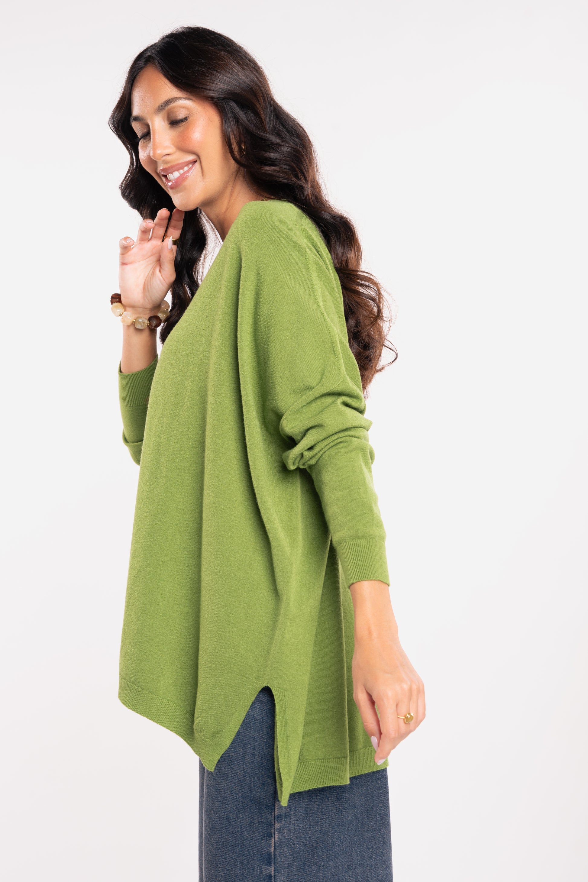 Pull oversize vert 