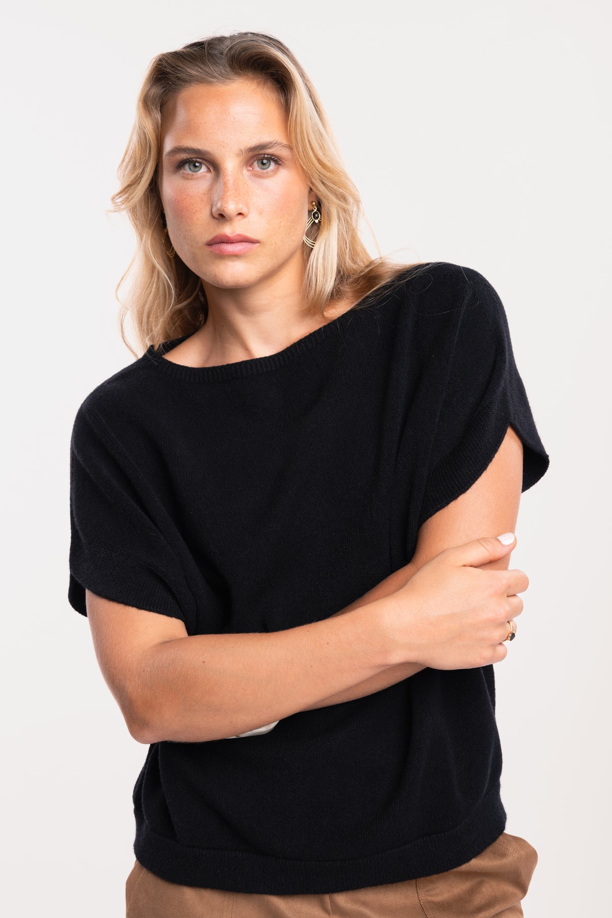 Pull sans manches noir 