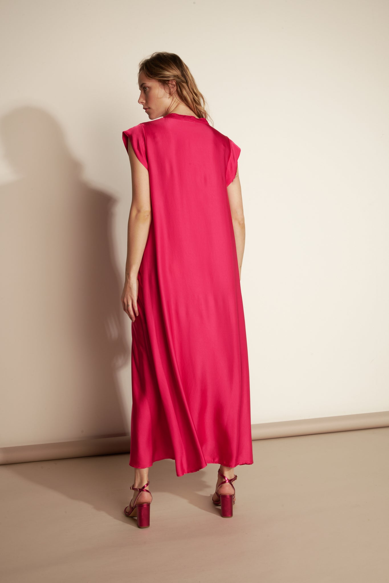 ROBE LONGUE ARLÈNE FUCHSIA